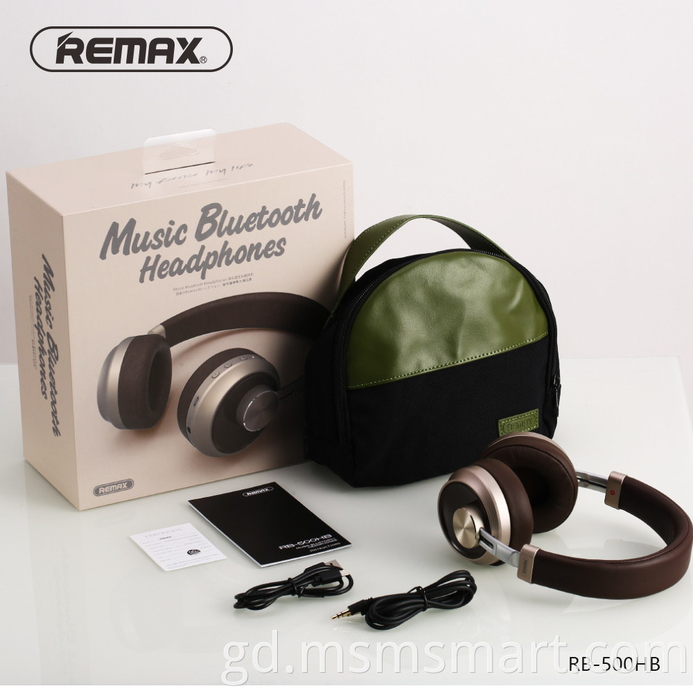 Remax 2021 fuaim reic dìreach factaraidh as ùire a ’cur dheth headset stereo bluetooth